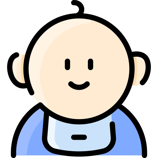 Baby kid and baby children kid icon
