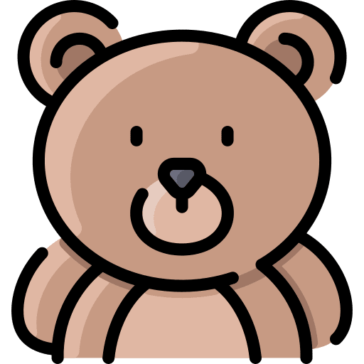 Bear doll childhood puppet icon