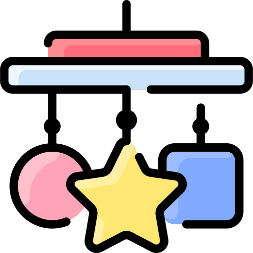Baby mobile cot starlight crib toy icon Baby mobile cot starlight crib toy icon