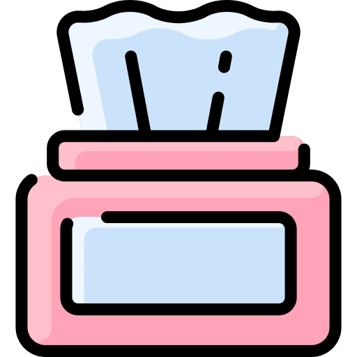 Tissue box hygienic hygiene wet wipes icon