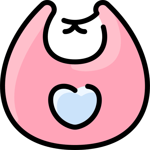 Bib kid and baby children bib icon Bib kid and baby children bib icon