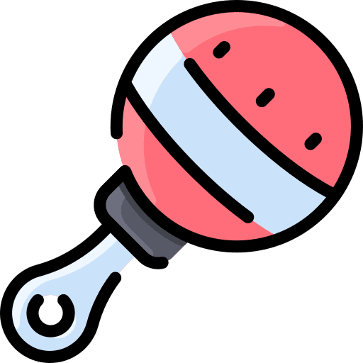Rattle kid and baby musical accessory icon Rattle kid and baby musical accessory icon