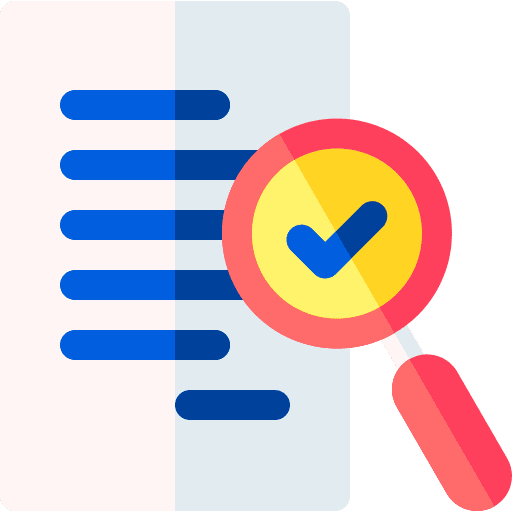 Audit stadistics check test icon