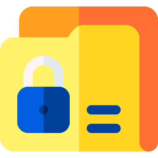 Confidential envelope dossier document icon