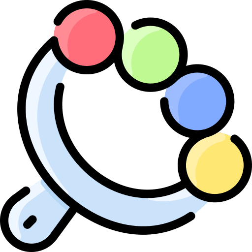 Rattle rattle kid and baby accessory icon Rattle rattle kid and baby accessory icon
