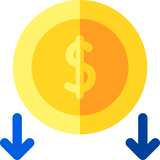 Reduce reduce finances business icon