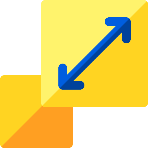 Scalable resize resizing enlargement icon