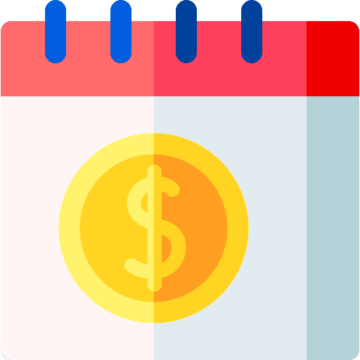 Payroll time calendar date icon Payroll time calendar date icon