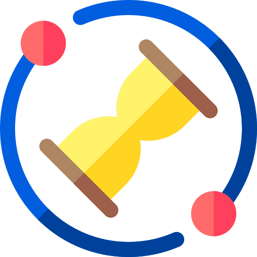 Process shipping hourglass processing time icon Process shipping hourglass processing time icon