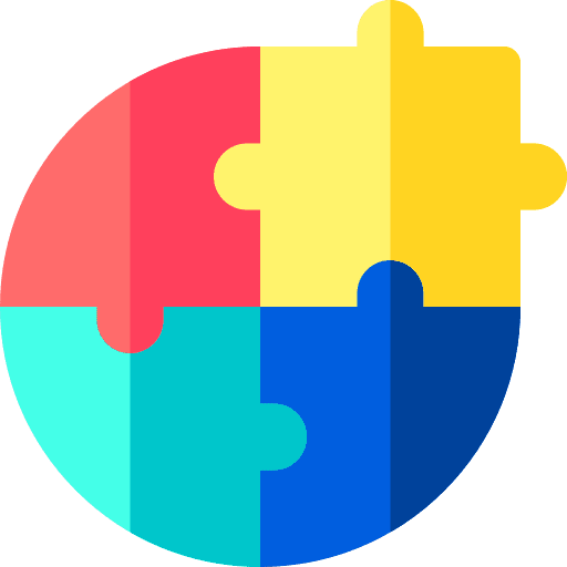 Puzzle entertainment networking group icon Puzzle entertainment networking group icon