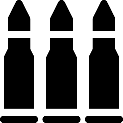 Bullets weapon shoot army icon