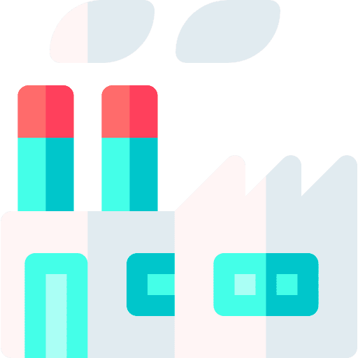 Factory industry landscape contamination icon Factory industry landscape contamination icon