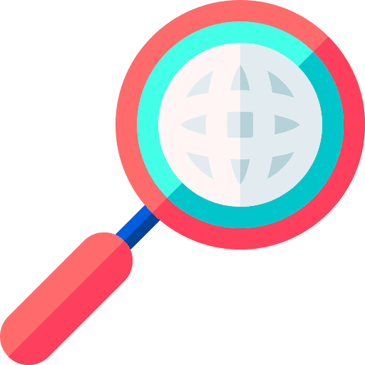 Global research internet global search loupe icon Global research internet global search loupe icon