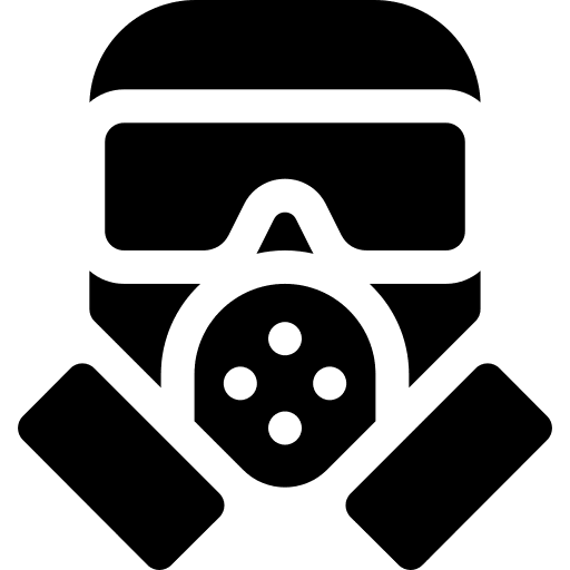 Gas mask gas protection safety icon