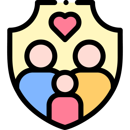Family insurance security kid love icon