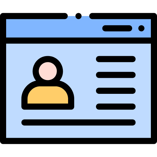 Personal information internet profile contact icon