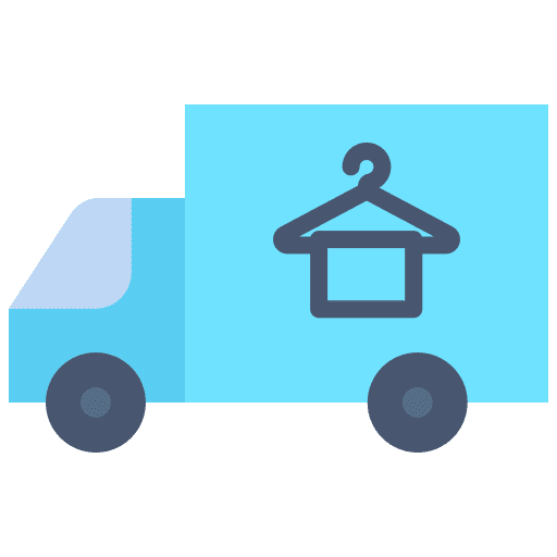 Laundry service laundry service shipping delivery truck icon