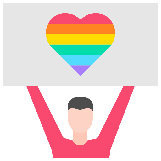 Banner lgbt gay protest icon Banner lgbt gay protest icon