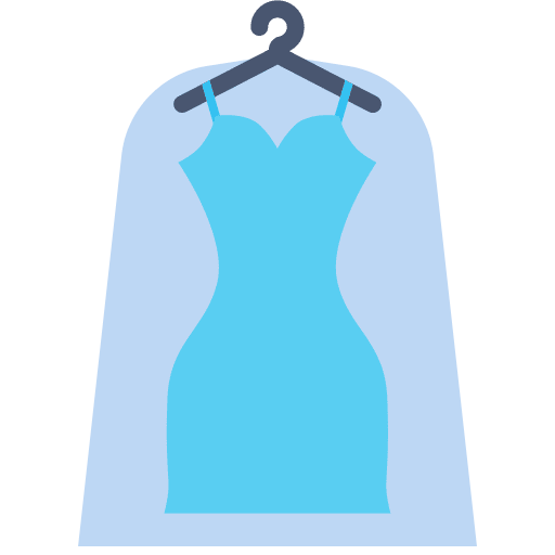 Dry clean garment laundry service hang icon