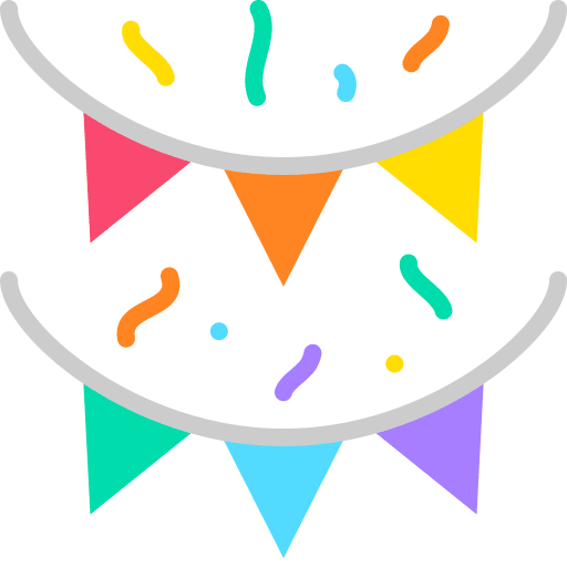 Flag decoration celebration fun icon