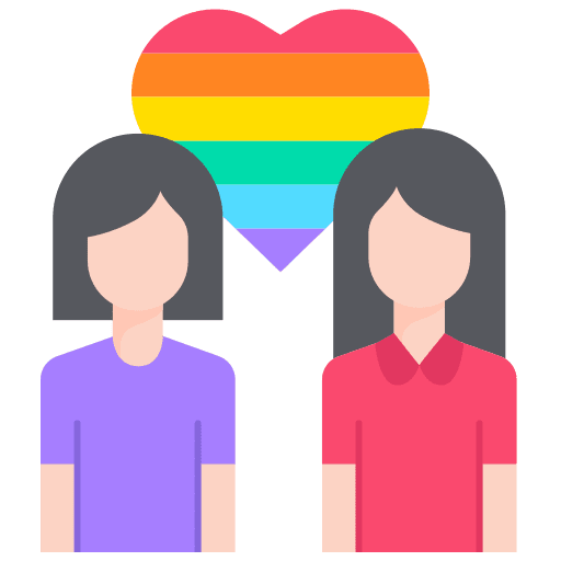 Lesbian love and romance lesbian couple icon Lesbian love and romance lesbian couple icon