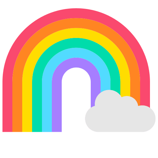 Rainbow cloud fantasy sky icon Rainbow cloud fantasy sky icon