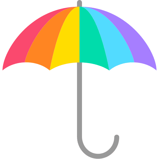 Umbrella protected rain umbrella icon
