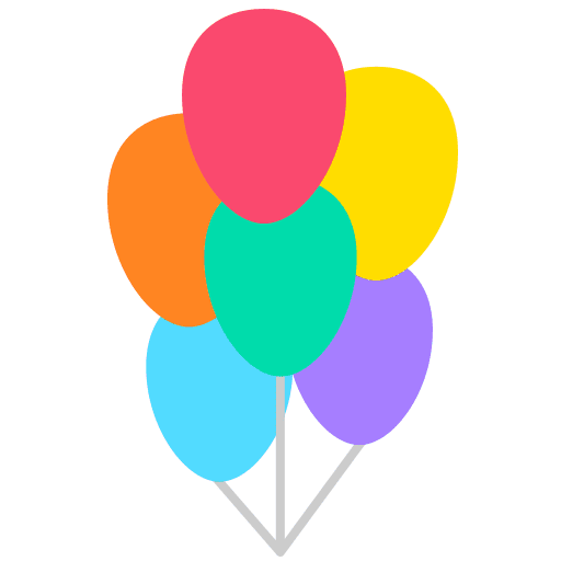 Balloons new year celebrate birthday and party icon Balloons new year celebrate birthday and party icon