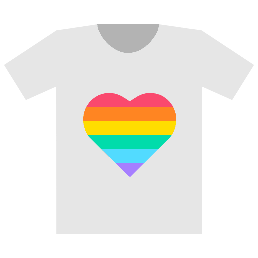 Lgbt love clothing rainbow flag icon Lgbt love clothing rainbow flag icon