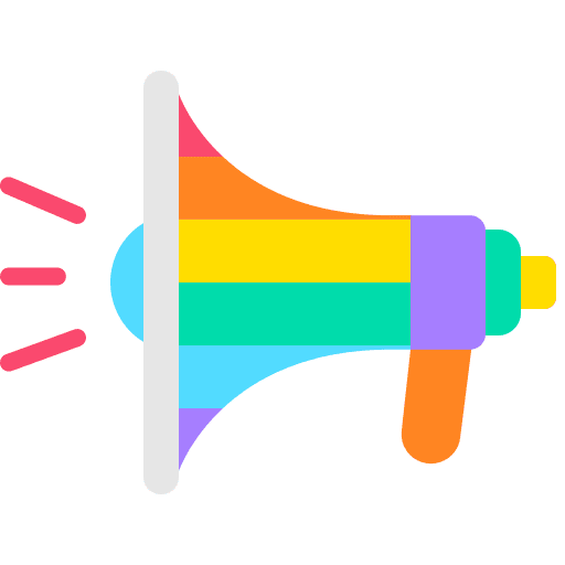 Megaphone shout lgbt announcement icon Megaphone shout lgbt announcement icon