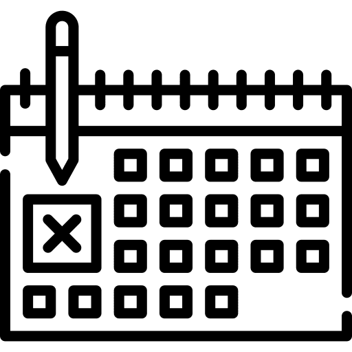 Calendar organization event tick icon