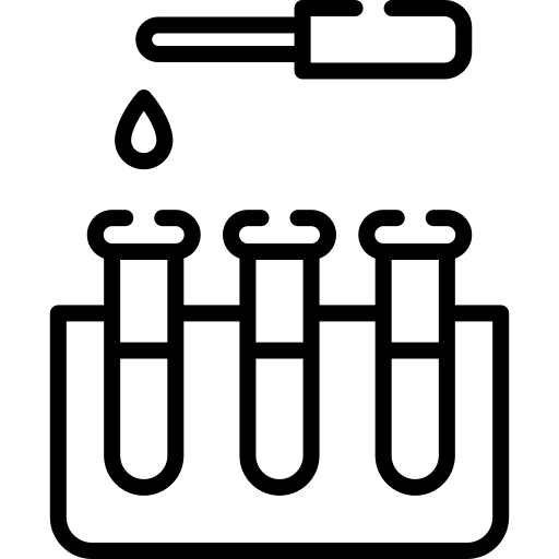 Chemical analysis flask healthcare and medical chemical analysis icon