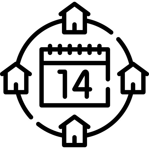 Quarantine time and date coronavirus illness icon