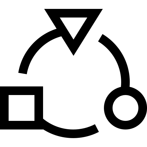 Adaptation circle triangle networking icon