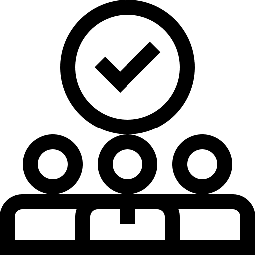 Staff employee members success icon