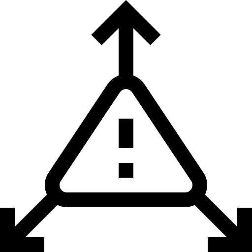 Incident arrows signaling incident icon Incident arrows signaling incident icon