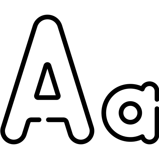 Font signs shapes and symbols text format icon