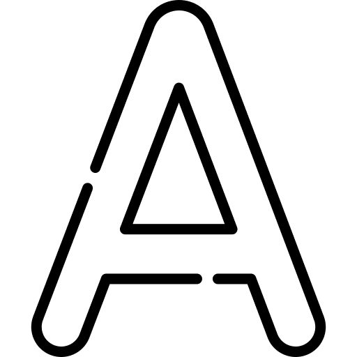 Font signs typography letter a icon