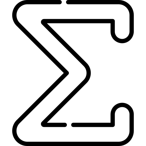 Summation text editor sigma the sum of icon