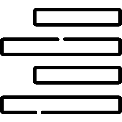 Right alignment text edit text edition interface icon