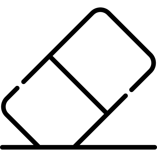 Erase tools and utensils eraser edit tools icon