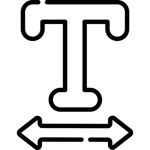 Horizontal direction multimedia option font icon