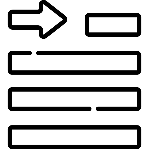 Indentation indentation signs text formatting icon