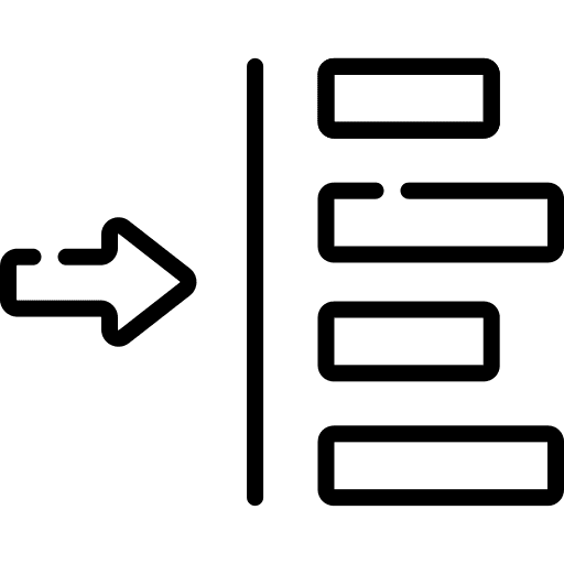 Indentation interface basic app increase icon