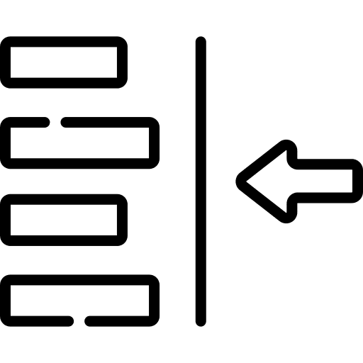 Indentation text edit indent left indentation icon
