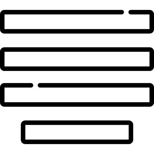 Justify text alignment option justify icon