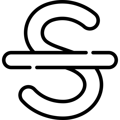 Strikethrough strikethrough formatting strikethrough letter icon