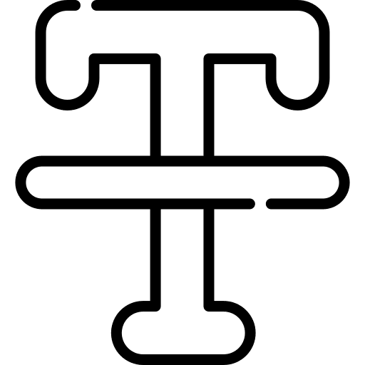 Strikethrough text formatting text format letter t icon