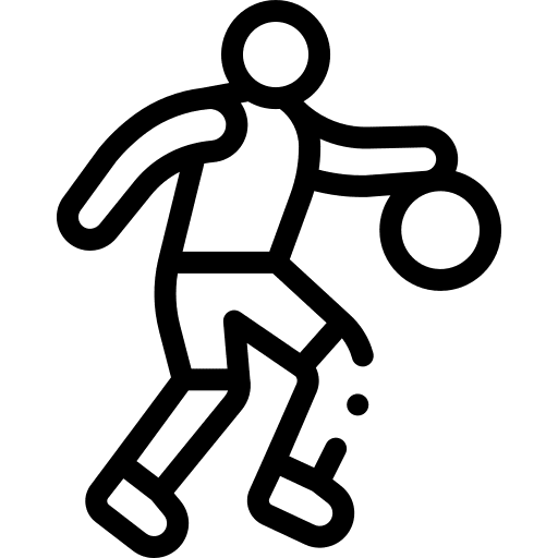 Basketball athletic ball playing icon
