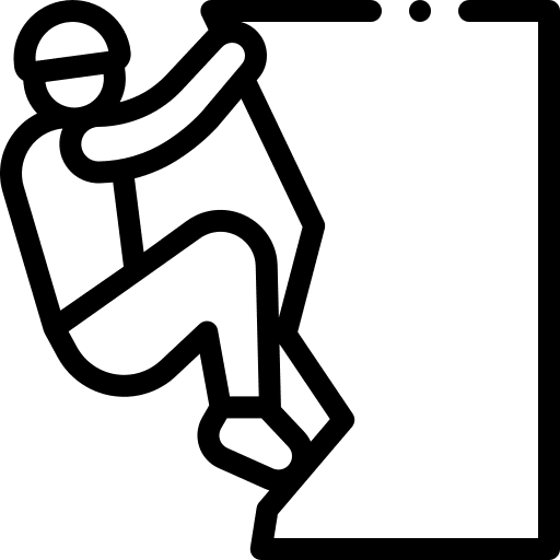 Climbing wall cord climbing icon